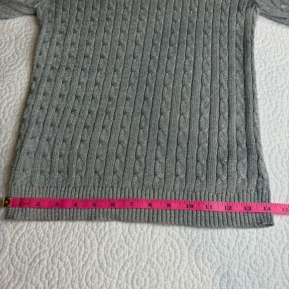 Ralph Lauren Metallic Knit Sweater Silk size Large - Picture 14 of 16